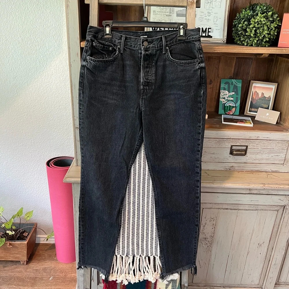 GRLFRND Karolina raw hem high waisted jeans size 29